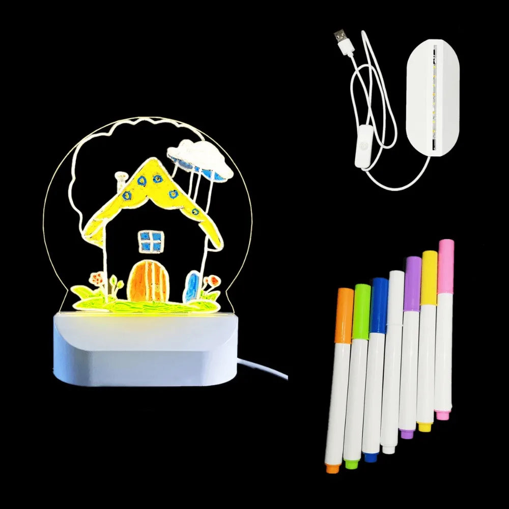 *LED Luminous Erasable Drawing Board With Night Light*