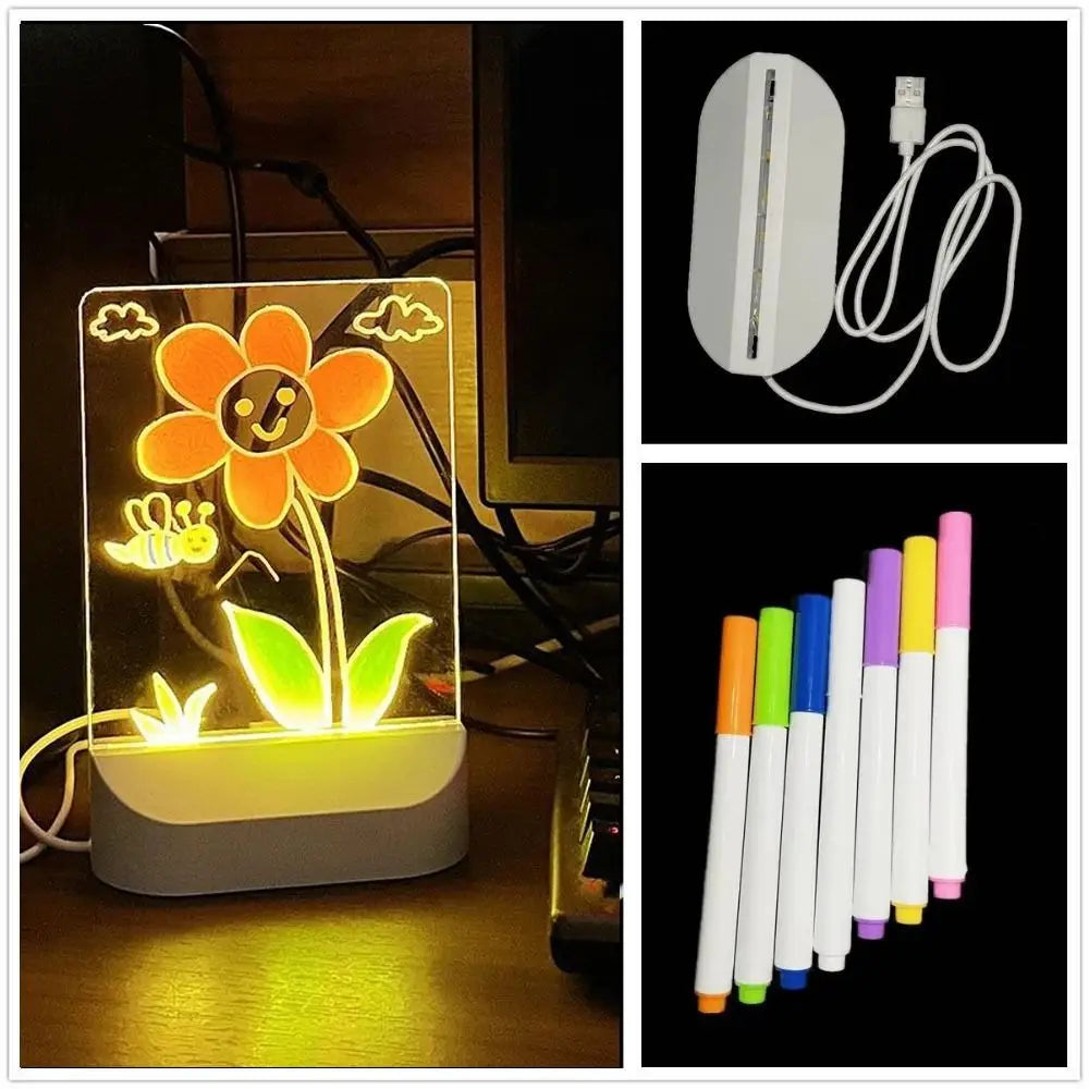 *LED Luminous Erasable Drawing Board With Night Light*