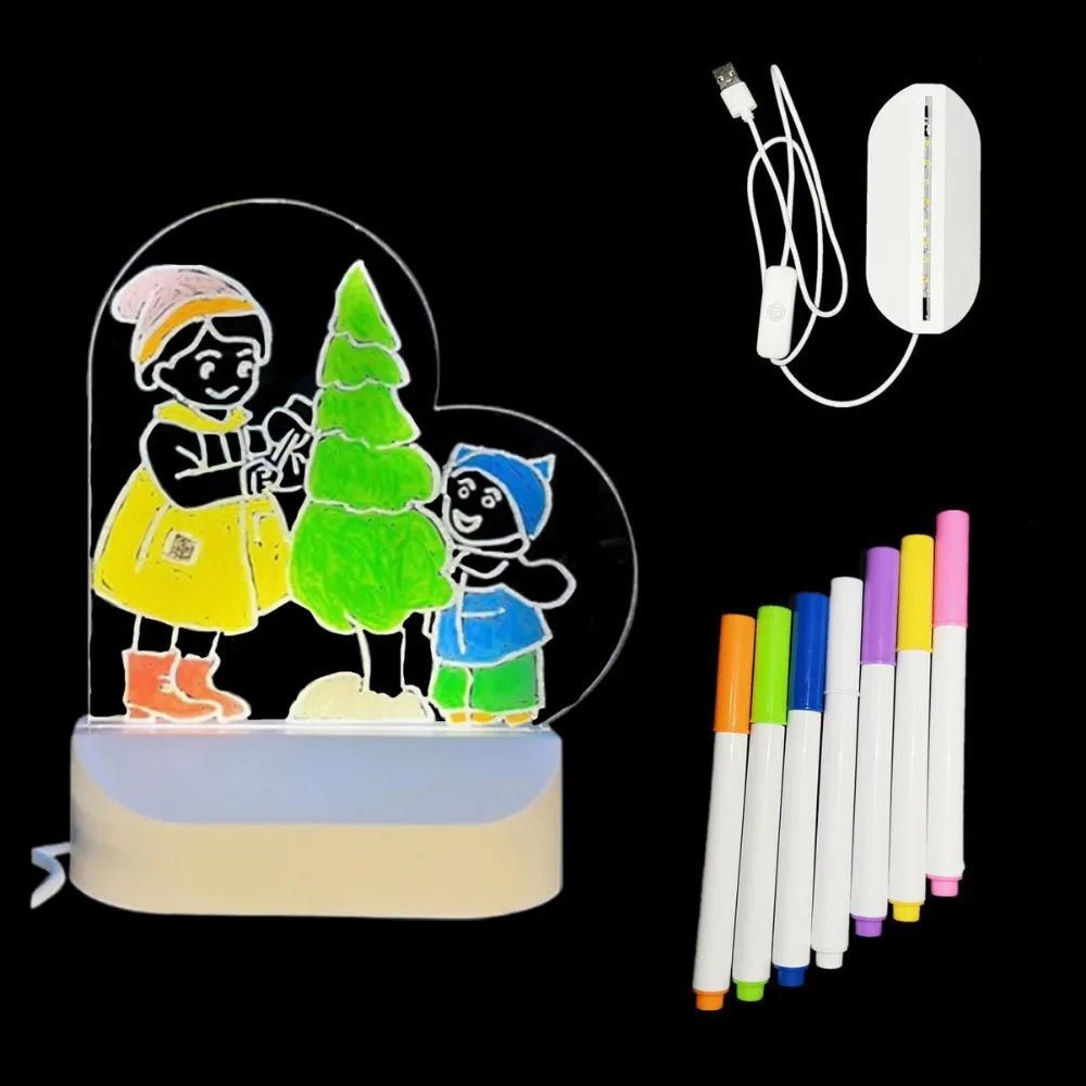 *LED Luminous Erasable Drawing Board With Night Light*