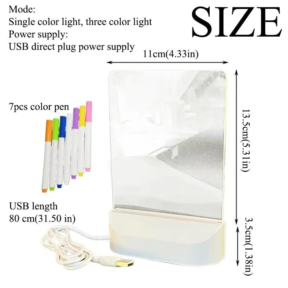 *LED Luminous Erasable Drawing Board With Night Light*