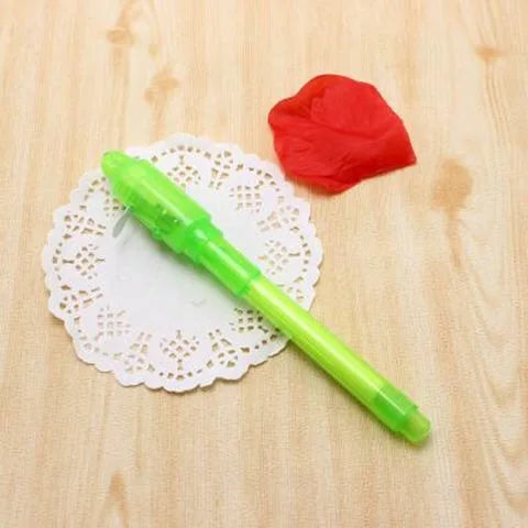 *4pcs Luminous Light Magic Pen* 2 In 1 UV Black Light Combo -Drawing Invisible Ink Pen-