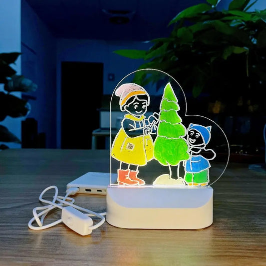 *LED Luminous Erasable Drawing Board With Night Light*