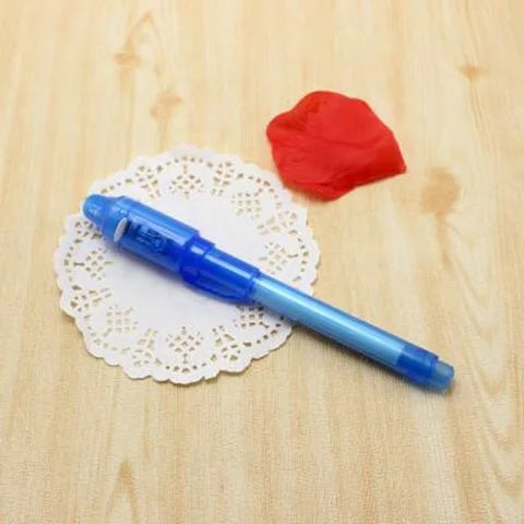 *4pcs Luminous Light Magic Pen* 2 In 1 UV Black Light Combo -Drawing Invisible Ink Pen-