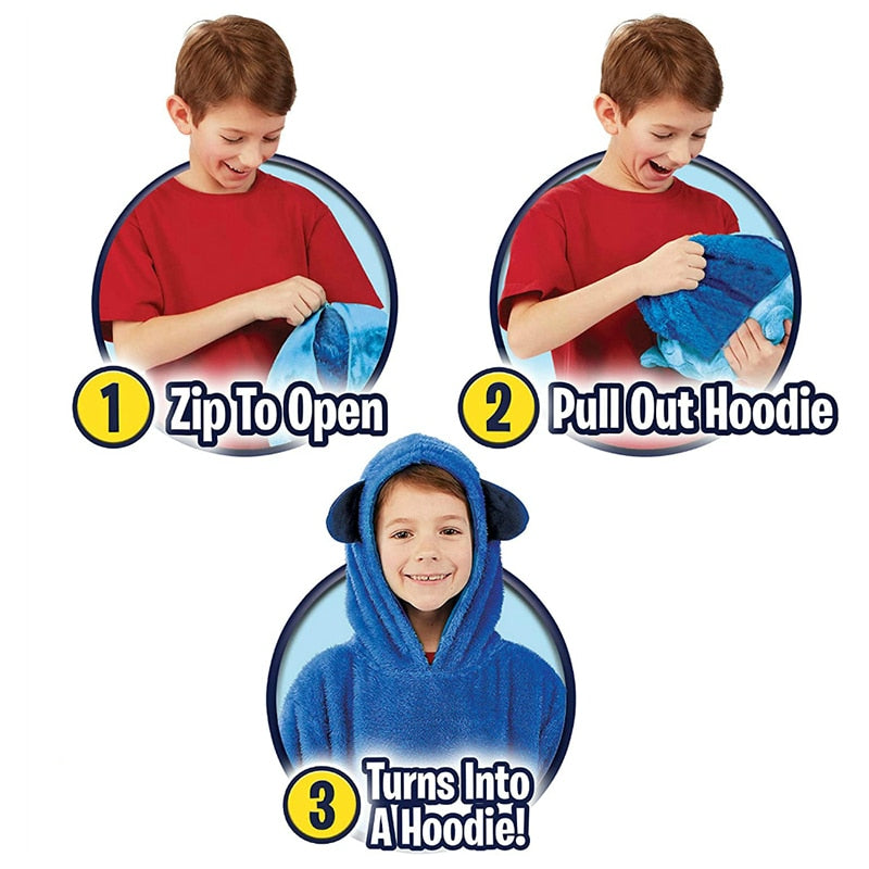 Kids Soft Pet Toy x Blanket/Hoodie